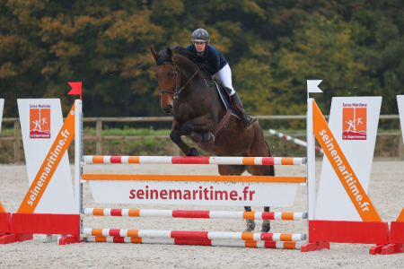 Saut d'obstacles, centre équestre à Caumont